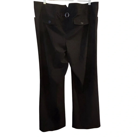 Lane Bryant Women's Flared Black Trousers Size 4 Casual Pants - Picture 5 of 9
